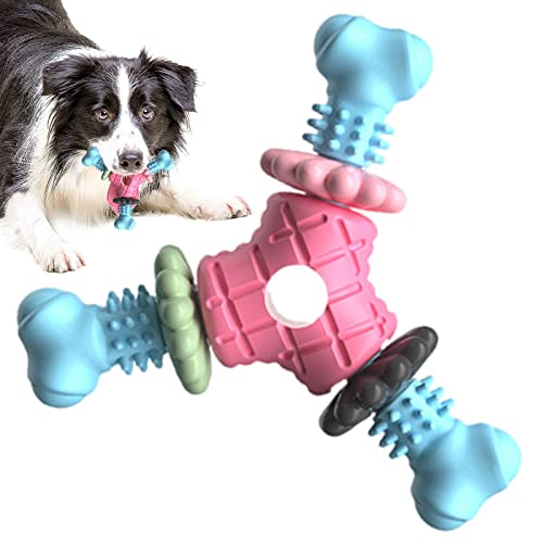 astound Robustes Kauspielzeug für Hunde - Natürlicher TPR-Gummi-Zahnpflege-Kau-Reinigungsstift | Natürliches TRP Interaktives Hundespielzeug in Hundeknochenform, Kauspielzeug für zahnende Welpen von astound
