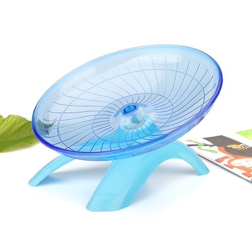 Hamster-Untertasse, leises Laufrad, 30,5 cm, geeignet für Meerschweinchen, Hamster, Igel und andere Kleintiere, um eine sichere Bewegung zu gewährleisten (blau) von auxlihi