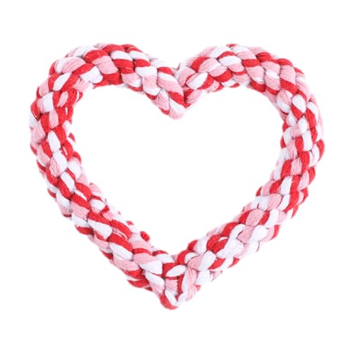 Heart Dog Toy, Dog Chew Toy, Heart Toys, Valentine's Day Heart Shaped Rope Dog Chew Toys, Pet Toys, Valentine's Day Puppy Throwing Toy for Valentine's Day Dog Supplies (C) von awakentti