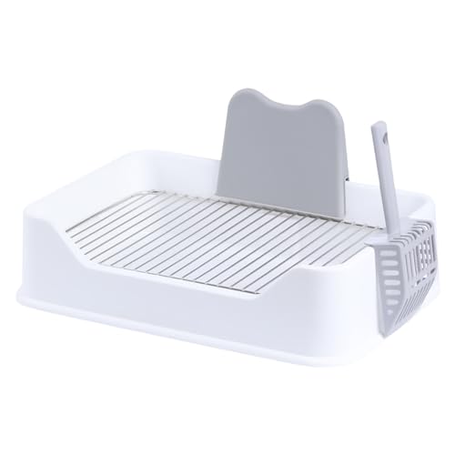Hundetoilette, Indoor Puppy Litter Box Toilet Tray Pee Pad Holder Indoor Wee Training Doggie Toilet Potty Trainer Puppy Pee Pad Holder with Removable Grate and Protection Wall Hundetoilette, Indoor Puppy Litter Box Toilet Tray Pee Pad Holder Indoor Wee Training Doggie Toilet Potty Trainer Puppy Pee Pad Holder with Removable Grate and Protection Wall von awakentti