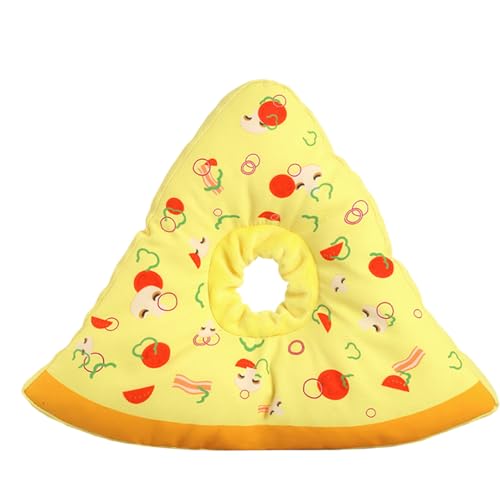 Katzenhalsband, Pizza-Form, weiches Kegelhalsband, niedliche Katzenzapfen, Katzen-Donut, bequemer, leichter Halskegel, verstellbare elisabethanische Kegel, Katzenzapfen für Katzen und Hunde (A) von awakentti