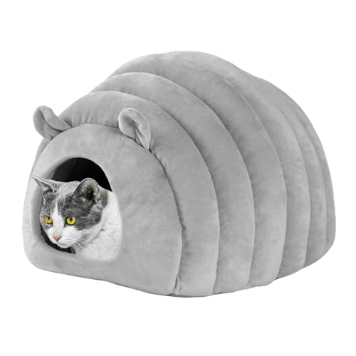 Katzenhöhle, Katzenbetten für Indoor-Katzen, halbgeschlossenes kleines Hundebett abnehmbar, sicher zu maschinenwaschbar und trocknergeeignet, Raupen-Design, für Indoor-Katzen oder kleine Hunde, Katzenhöhle, Katzenbetten für Indoor-Katzen, halbgeschlossenes kleines Hundebett abnehmbar, sicher zu maschinenwaschbar und trocknergeeignet, Raupen-Design, für Indoor-Katzen oder kleine Hunde, von awakentti