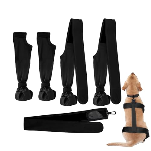 Strapsstiefel für Hunde, wasserdichte Pfotenschutz, weiche Welpenstiefel, Hundestiefel-Leggings, rutschfeste Hundewinterschuhe, verstellbare Booties für Hundepfoten, schützt vor heißem, kaltem, nassem Strapsstiefel für Hunde, wasserdichte Pfotenschutz, weiche Welpenstiefel, Hundestiefel-Leggings, rutschfeste Hundewinterschuhe, verstellbare Booties für Hundepfoten, schützt vor heißem, kaltem, nassem von awakentti