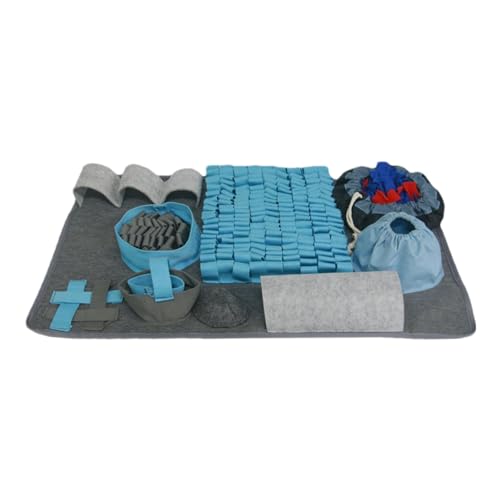 awakentti Hunde Schnüffelmatte, Slow Feeder Matte für Große Hunde, Schnüffeltrainingsspielzeug mit 10 Trainingselementen und 3 Schwierigkeitsstufen, Hund Schnüffelmatte für Mehrere Rassen awakentti Hunde Schnüffelmatte, Slow Feeder Matte für Große Hunde, Schnüffeltrainingsspielzeug mit 10 Trainingselementen und 3 Schwierigkeitsstufen, Hund Schnüffelmatte für Mehrere Rassen von awakentti