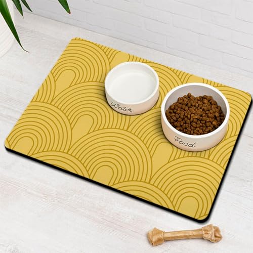 Hundefuttermatten für Böden, saugfähig, Haustier-Katzenfutter-Matte – schnell trocknende Hundenapf-Matten für Futter und Wasser, umweltfreundliches Boho-Haustierzubehör Hundefuttermatten für Böden, saugfähig, Haustier-Katzenfutter-Matte – schnell trocknende Hundenapf-Matten für Futter und Wasser, umweltfreundliches Boho-Haustierzubehör von ayiashiab