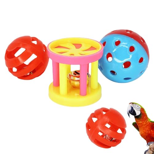 Vogelspielzeug Für, Knabberbälle Für Vogelkäfige, Beißfeste Aufhängbare Kauspielzeug Bälle, Kaukugeln Wellensittich Spielzeug Mit Glocke Mit Kleinen Löchern Für Haustiere, Vogelspielzeug Für, Knabberbälle Für Vogelkäfige, Beißfeste Aufhängbare Kauspielzeug Bälle, Kaukugeln Wellensittich Spielzeug Mit Glocke Mit Kleinen Löchern Für Haustiere, von baabeash