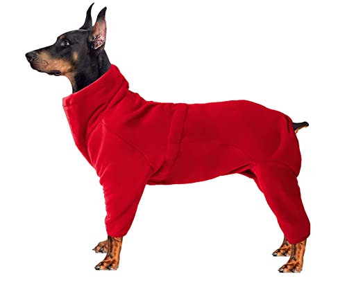 Kuscheliger Fleece-Mantel für Hunde, Ganzkörperjacke mit vier Beinen, verstellbarer Overall mit Reißverschluss, Winterkleidung, ideal für Hunde im Freien oder drinnen, für kleine, mittelgroße und von babepet