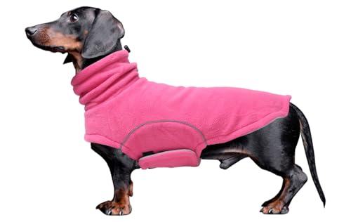 babepet Hunde-Fleecepullover, weicher Dackelmantel, warme Mäntel und Jacken für Hunde mit Loch für die Leine, reflektierende Miniatur-Dackelkleidung für den Winter, kaltes Wetter, für drinnen und babepet Hunde-Fleecepullover, weicher Dackelmantel, warme Mäntel und Jacken für Hunde mit Loch für die Leine, reflektierende Miniatur-Dackelkleidung für den Winter, kaltes Wetter, für drinnen und von babepet
