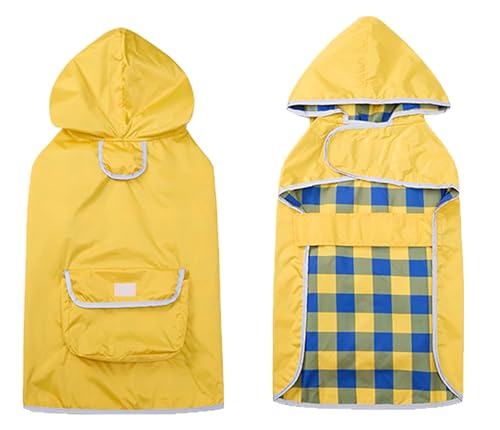 Babepet Hunde-Regenmantel, wasserdicht, leicht, verstaubar, Regenjacke mit reflektierender Kapuze für Welpen, Gelb, XXL Babepet Hunde-Regenmantel, wasserdicht, leicht, verstaubar, Regenjacke mit reflektierender Kapuze für Welpen, Gelb, XXL von babepet