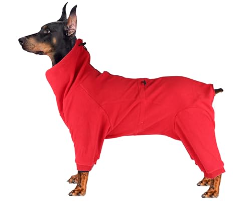 babepet Kuscheliges Hunde-Fleece mit Beinen, Ganzkörper-Haustierjacke mit Reißverschluss, Winterkleidung, ideal für Hunde im Innen- und Außenbereich, für kleine, mittelgroße und große Hunde, Rot babepet Kuscheliges Hunde-Fleece mit Beinen, Ganzkörper-Haustierjacke mit Reißverschluss, Winterkleidung, ideal für Hunde im Innen- und Außenbereich, für kleine, mittelgroße und große Hunde, Rot von babepet