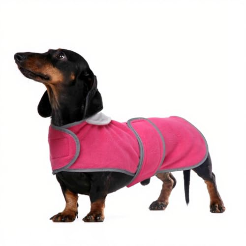 babepet Warme Mäntel und Jacken für kleine Hunde, weiches Hunde-Fleece, Dackelmantel, Miniatur-Dackelkleidung mit Loch für die Leine, reflektierend, faltbares Halsband, winddicht, ideal für drinnen babepet Warme Mäntel und Jacken für kleine Hunde, weiches Hunde-Fleece, Dackelmantel, Miniatur-Dackelkleidung mit Loch für die Leine, reflektierend, faltbares Halsband, winddicht, ideal für drinnen von babepet