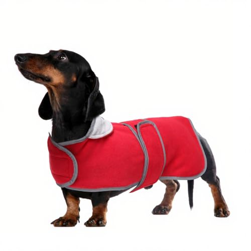 babepet Warme Mäntel und Jacken für kleine Hunde, weiches Hunde-Fleece, Dackelmantel, Miniatur-Dackelkleidung mit Loch für die Leine, reflektierend, faltbares Halsband, winddicht, ideal für drinnen babepet Warme Mäntel und Jacken für kleine Hunde, weiches Hunde-Fleece, Dackelmantel, Miniatur-Dackelkleidung mit Loch für die Leine, reflektierend, faltbares Halsband, winddicht, ideal für drinnen von babepet