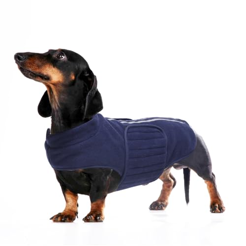 babepet Weiches Hunde-Fleece, Dackel-Jacke, Miniatur-Dackelpullover, reflektierender Hunde-Wintermantel, wetterbeständig, Blau, Größe S babepet Weiches Hunde-Fleece, Dackel-Jacke, Miniatur-Dackelpullover, reflektierender Hunde-Wintermantel, wetterbeständig, Blau, Größe S von babepet