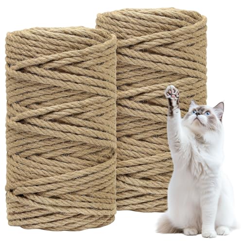 Sisalseil für Kratzbaum 8MM, 2 Stück 8MM*50M Natur Sisalseil, Sisal Katzenbaum Schnur, Juteseil für Katzen, Kratzseil, Haushalt, DIY, Garten, Dekoration Sisalseil für Kratzbaum 8MM, 2 Stück 8MM*50M Natur Sisalseil, Sisal Katzenbaum Schnur, Juteseil für Katzen, Kratzseil, Haushalt, DIY, Garten, Dekoration von babikeen