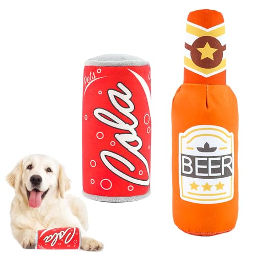 badaren 2 Stück Quietschendes Hundespielzeug, Bierflaschen Hund Spielzeug, Bierflaschen Hundespielzeug, Cola- und Bier-Stoffspielzeug für Hunde, Kaubeständiges Beißspielzeug für Hunde badaren 2 Stück Quietschendes Hundespielzeug, Bierflaschen Hund Spielzeug, Bierflaschen Hundespielzeug, Cola- und Bier-Stoffspielzeug für Hunde, Kaubeständiges Beißspielzeug für Hunde von badaren
