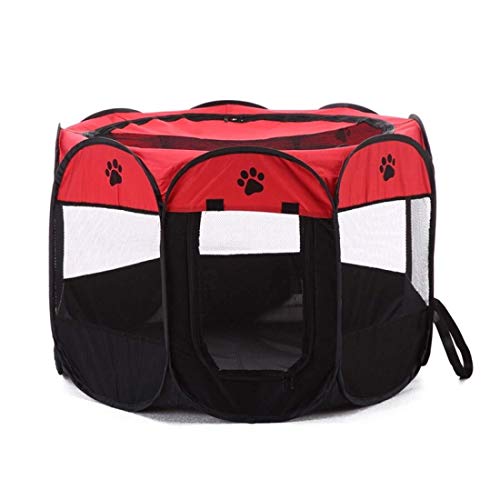 badgebest Haustierbetten, faltbares achteckiges Haustierzelt, achteckiger Zaun, Oxford-Stoff, achteckiger Käfig, Katzen- und Hundekäfig, Haustierbett (A,72 x 72 x 45 cm) von badgebest