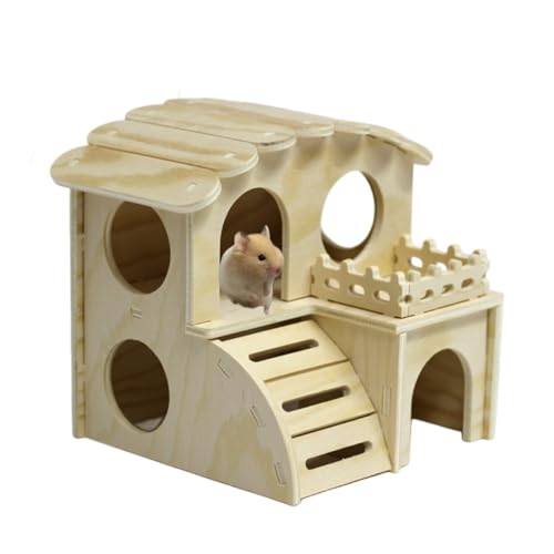 Hamsterhaus Holz Eckhaus Hamsterversteck Käfig Hamsterkäfig für Rennmäuse Goldhamster Syrischer Hamster Zwerghamster von baixikly
