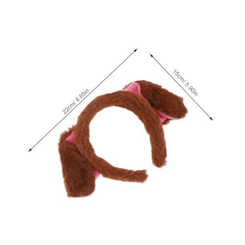 Balacoo 2 Stück Plüsch Cartoon Hund Ohren Stirnband Teiliges Weiches Bequemes Hundestirnband für Erwachsene Niedliches Cosplay Haaraccessoire für Karneval Party und Alltag von balacoo