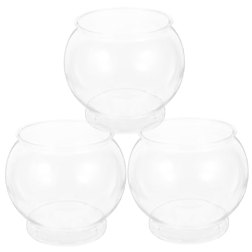 Balacoo 3Stücke Teiliges Transparentes Desktop Fischtank Plastik Fischschale für Garten Stilvolle Aquarien Dekoration für Kreative von balacoo