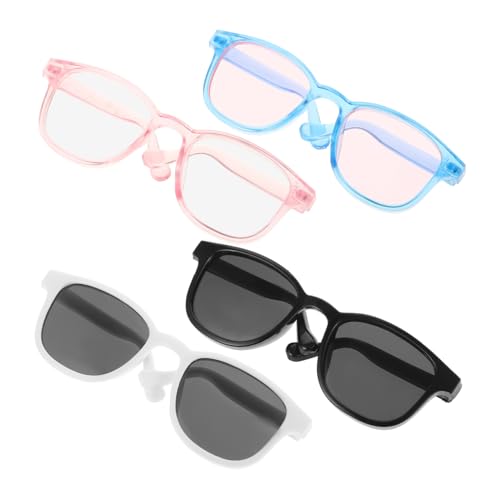 Balacoo 4 Stück Teiliges Haustier Sonnenbrillen aus Leichtem Kunststoff UV Schutzbrille für Kleine Hunde und Katzen Vielseitige Cosplay Accessoires in und Schwarz Bequem Tragbar und von balacoo