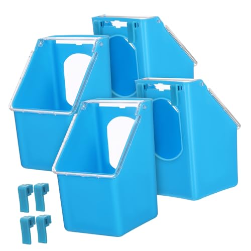 Balacoo 4Stücke Multifunktionale Wachtelkost Box aus Kunststoff Wiederverwendbarer Futterspender für Papageien und Andere Haustiere mit Schnallendesign Balacoo 4Stücke Multifunktionale Wachtelkost Box aus Kunststoff Wiederverwendbarer Futterspender für Papageien und Andere Haustiere mit Schnallendesign von balacoo