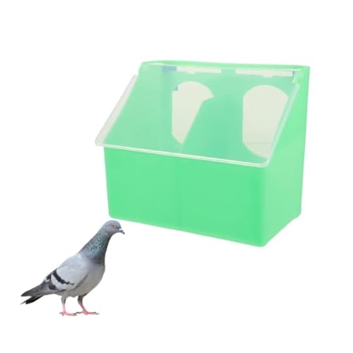 Balacoo Hängender Taubenfutterspender Kunststoff Vogelfutter Futterbox Wachtelfutterspender für Taube Papagei Sittich Wellensittich Käfig (Doppelloch) von balacoo