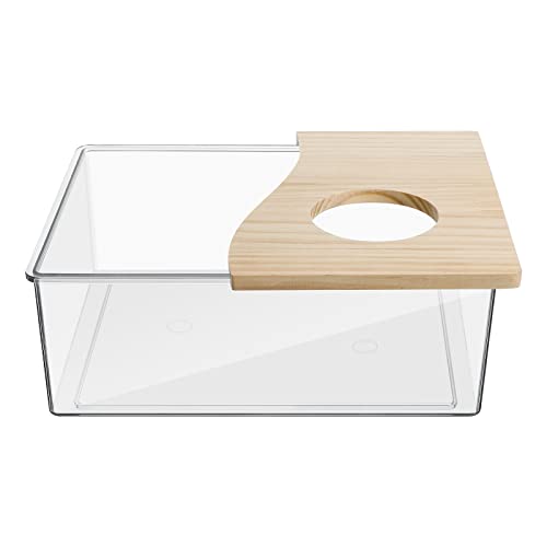 Balacoo Hamster-WC-Box für Wüstenrennmäuse, Sand-Trockenbad, kleines Haustier, Acryl, 20 x 15 x 8 cm von balacoo