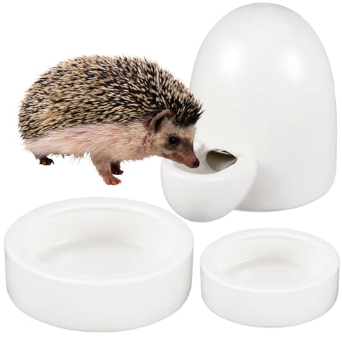 Balacoo Hamster-Wasserspender, Futterspender, 3-teiliges Trinkwasser-Futterspender-Set, Keramik-Futterspender für kleine Haustiere von balacoo