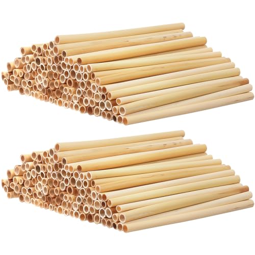 Balacoo Mason Bee House Reed Neströhrchen Nachfüllpackung 200 Stück Mason Bee Nesting Reed Tubes Inserts Ersatzeinlagen Hotelbox für Outdoor Imker Solitär Bienenstock Zubehör von balacoo