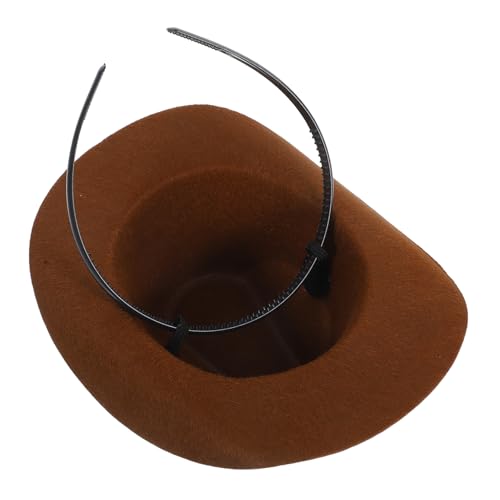 Balacoo Mini Cowboyhut Stirnband für Haustiere Niedlicher Western Stil Bequemer Kopfschmuck für Geburtstagsfeiern Partys und Alltag Modisches Accessoire für Kleine Hunde und Katzen von balacoo