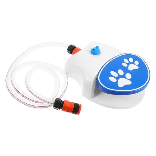Balacoo Outdoor Hundetränke mit Fußpedal Aktivierung Langlebiger Gartentrinkbrunnen mit Schlauch Tragbarer Wasserspender für Hunde für Garten und Outdoor von balacoo