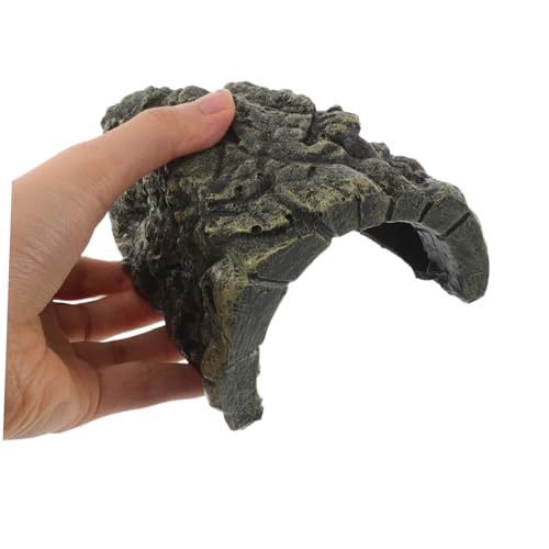 Balacoo Reptilien Versteck Höhle aus Langlebigem Resin Schildkröten Kletter und Badeplattform Aquarium Dekoration für Frösche Eidechsen Kleine Tiere im Terrarium von balacoo