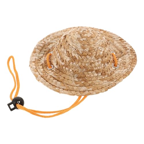 Balacoo Verstellbarer Pet Sombrero Strohhut für Kleine und Katzen Sonnenschutz Mütze für Garten und Strand Schickes Design Schützt die Ihres Haustiers von balacoo