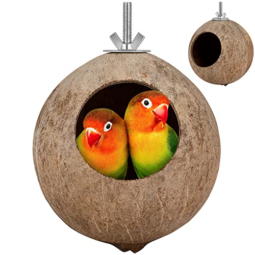 Balacoo Vogelhaus aus Kokosnussschalen, natürliche Kokosnuss-Schale, Vogelkäfig für Wellensittiche, Papageien, Haustiere Balacoo Vogelhaus aus Kokosnussschalen, natürliche Kokosnuss-Schale, Vogelkäfig für Wellensittiche, Papageien, Haustiere von balacoo