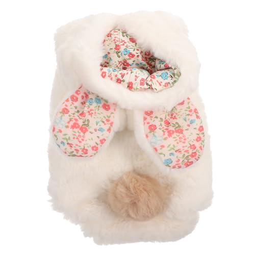Balacoo Winter Hundemantel mit Wärmendem Fleecefutter Süße Welpenjacke mit Floralem Design und Ohr Applikation Atmungsaktiv und Bequem für Kleine Hunde für Herbst und Winter von balacoo