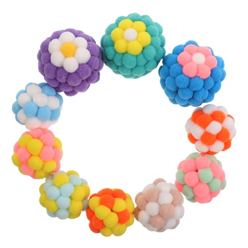 balacoo 10 Stück Teiliges Bunte Katzenspielzeug Bälle mit Integrierter Glocke Weiche Langlebige Interaktive Kauspielzeuge für Katzen für Indoor Kätzchen und Selbstständiges balacoo 10 Stück Teiliges Bunte Katzenspielzeug Bälle mit Integrierter Glocke Weiche Langlebige Interaktive Kauspielzeuge für Katzen für Indoor Kätzchen und Selbstständiges von balacoo