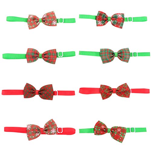 balacoo 8st Haustier Fliege Halsschleifen Für Hunde Hundehalsband Mit Weihnachtsschleife Welpen Weihnachtsfliege Katze Fliegen Polyester Halskette Weihnachten von balacoo