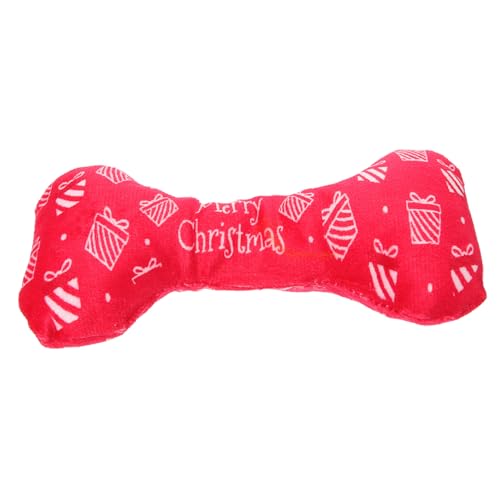 balacoo Plüsch Hundespielzeug mit Quietschfunktion Interaktives Kauspielzeug für Haustiere Langlebig und Beißfest Geeignet für Welpen und Kleine bis Mittlere Hunde Weihnachtsdesign mit von balacoo