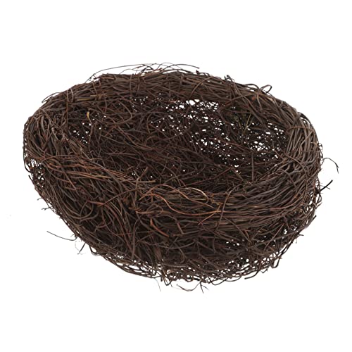 balacoo Rattan Vogelnest Dekoratives Künstliches Nest Handgefertigt Natürlicher Stil Garten Dekoration DIY Fotorequisite für Kleine Vögel und Wohnraumgestaltung von balacoo