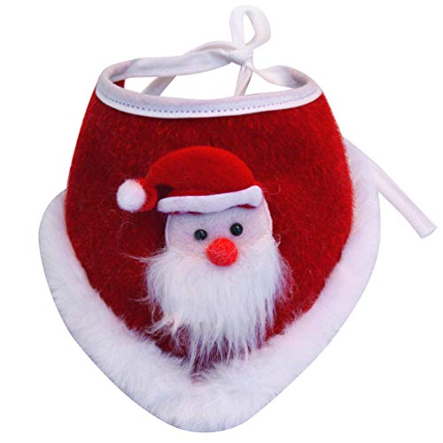 balacoo weihnachtsmann Haustier Bandana Weihnachten hundehalsband lätzchen dreieck schal kostüm speichel Handtuch Cosplay für festlichen Urlaub Katze welpe m (rot) von balacoo