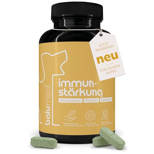 balumed® Immun + Stärkung – 120 Tabletten für Hunde – Unterstützung für Immunsystem, Gelenke, Haut & Verdauung – mit Colostrum, Inulin, Bierhefe, Grünlippmuschel, Propolis & probiotischen Kulturen von balumed