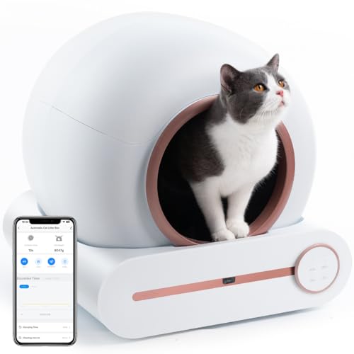 Bamboosang Intelligente Selbstreinigende Katzentoilette: 65L Premium Automatisches Katzenklo APP Kontrolle Smartes Elektrisches Katzenklo Sicherheitsschutz Desodorierung mit Matte für Mehrere Katzen Bamboosang Intelligente Selbstreinigende Katzentoilette: 65L Premium Automatisches Katzenklo APP Kontrolle Smartes Elektrisches Katzenklo Sicherheitsschutz Desodorierung mit Matte für Mehrere Katzen von bamboosang