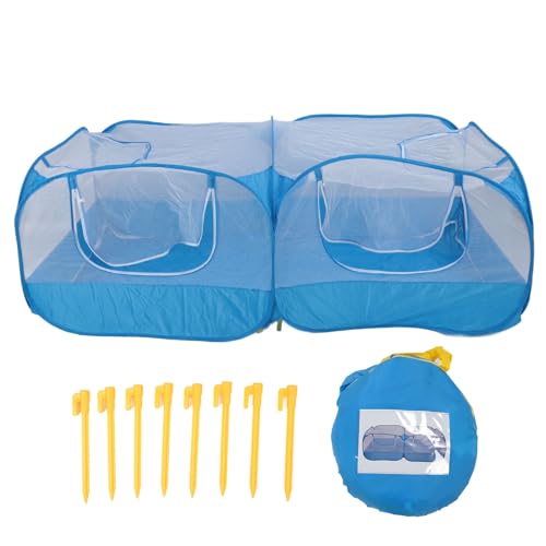 banapoy Laufstall für Kleintiere, Tragbarer Großer Hühnerstall, Atmungsaktive, Transparente Netzwände, Haustierkäfigzelt mit Abnehmbarem Boden, 4 Türen mit Reißverschluss, für Welpen banapoy Laufstall für Kleintiere, Tragbarer Großer Hühnerstall, Atmungsaktive, Transparente Netzwände, Haustierkäfigzelt mit Abnehmbarem Boden, 4 Türen mit Reißverschluss, für Welpen von banapoy