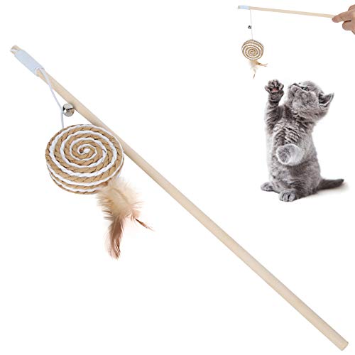 banapoy Holzspielzeug, Katzen Zauberstab Spielzeug Interaktives Katzenspielzeug Flexibel für die Interaktion mit Haustieren banapoy Holzspielzeug, Katzen Zauberstab Spielzeug Interaktives Katzenspielzeug Flexibel für die Interaktion mit Haustieren von banapoy