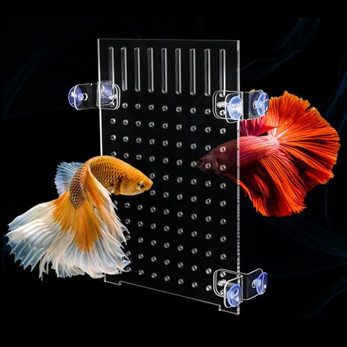 Aquarium Trennwand Aquarium Tank Trennung Brett Aquarium Isolation Acryl Gitter Fisch Tank Isolation Divider Fischseparator Transparente Platte mit Aquarium Divider Saugnap für Aquarium (30x25cm) von bangminda