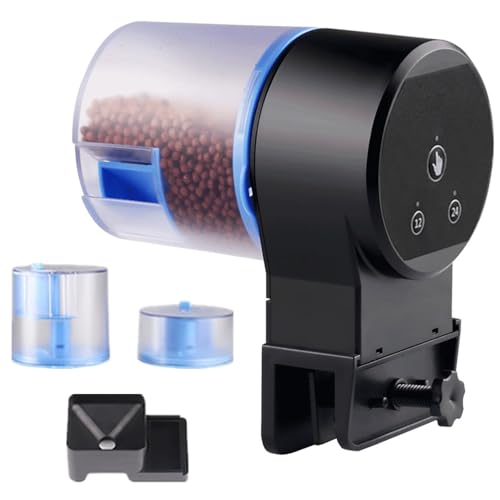 Futterautomat für Aquarium Automat Fische Futterspender Automatischer Fischfutterspender mit Timer Fischfutter Feeder Fisch Futterautomaten für Fischtank Batteriebetrieben (Batterie Nicht enthalten) von bangminda