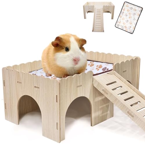 Groß Meerschweinchen Haus mit Rampe et Kleintier Plüschbett Kaninchenhaus Groß Meerschweinchen Haus 4 Eingänge Meerschweinchen Versteck aus Holz Meerschweinchen Bett Spielzeug Zubehoer 38x25x18 cm Groß Meerschweinchen Haus mit Rampe et Kleintier Plüschbett Kaninchenhaus Groß Meerschweinchen Haus 4 Eingänge Meerschweinchen Versteck aus Holz Meerschweinchen Bett Spielzeug Zubehoer 38x25x18 cm von bangminda