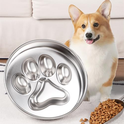 bangminda Hundenapf Ø 21 cm Anti Schling Napf Hund Antischlingnapf Hund Edelstahl Rutschfester Slow Feeder Hundenapf für Mittelgroße Große Hunde Groß Schlingnapf Hunde von bangminda