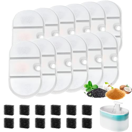 12 Stück Filter,Katzenbrunnen Filter mit 12 Stück Filter Schwämmen,Trinkbrunnen Filter,Filter Trinkbrunnen,Filter trinkbrunnen Katzen,Katzen trinkbrunnen Filter,für 2.1L Katzenbrunnen für Katze 12 Stück Filter,Katzenbrunnen Filter mit 12 Stück Filter Schwämmen,Trinkbrunnen Filter,Filter Trinkbrunnen,Filter trinkbrunnen Katzen,Katzen trinkbrunnen Filter,für 2.1L Katzenbrunnen für Katze von banjiabb