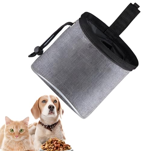 Leckerlibeutel Für Hunde,Leckerlitasche Für Hunde,Futterbeutel Hundetraining,Hunde Leckerlitasche,Futterbeutel Hund,Leckerlibeutel,Kotbeutelspender mit Kotbeutelspender Verstellbarer Gürtel(Grau) von banjiabb